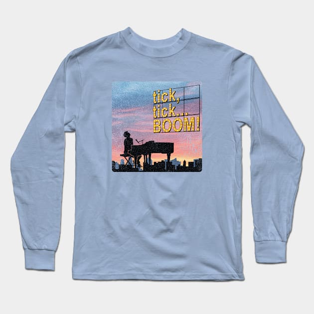 TICK, TICK... BOOM! (a la "Merrily We Roll Along") Long Sleeve T-Shirt by jywear